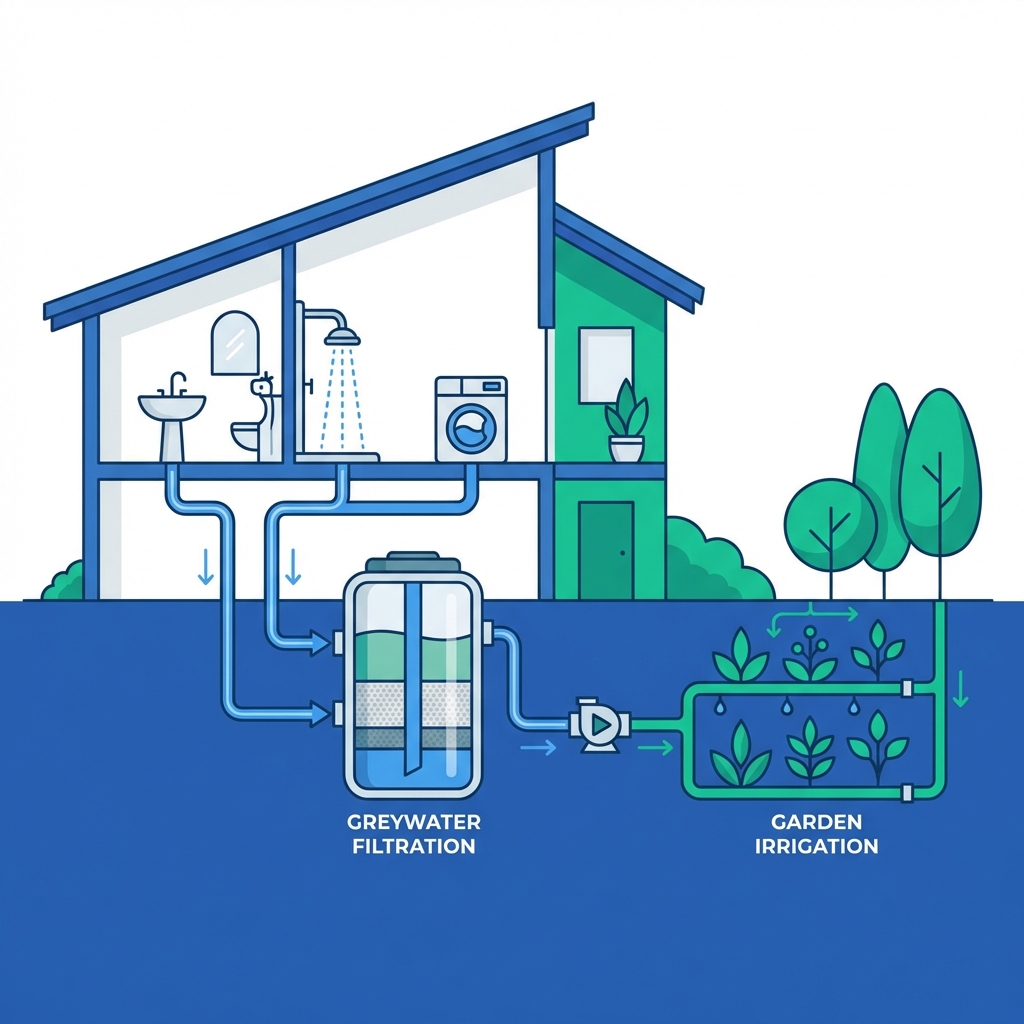 Residential Greywater Flow Diagram